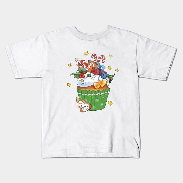 bunter Weihnachtsmuffin Kids T-Shirt by Blumchen